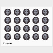 Alien Grays Runder Aufkleber (Blatt)