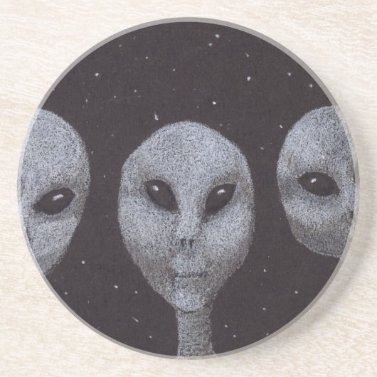 Alien Grays Sandstein Untersetzer (Vorne)