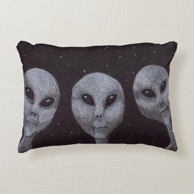 Alien Grays Zierkissen (Vorderseite)