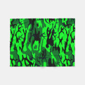 Alien Green Camouflage Throw Blanket Fleecedecke (Vorderseite (Horizontal))