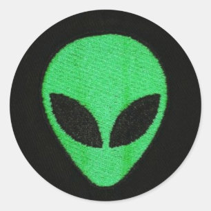ALIEN-GReeN FacE-Aufkleber Runder Aufkleber