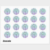 Alien Green, Funny Faces Sticker (Blatt)