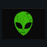 Alien Green Head ufo Science Fiction Extraterrestl Fotodruck<br><div class="desc">Alien grüner Kopf ufo Science Fiction extrarestrisches Grunge Lächeln Gesicht</div>