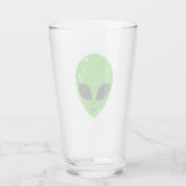Alien Green Head ufo Science Fiction Extraterrestl Glas (Rückseite)