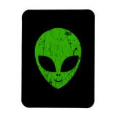 Alien Green Head ufo Science Fiction Extraterrestl Magnet (Vertikal)
