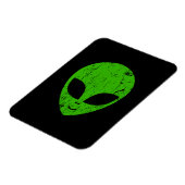 Alien Green Head ufo Science Fiction Extraterrestl Magnet (Linke Seite)