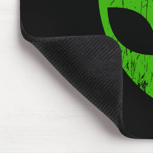 Alien Green Head ufo Science Fiction Extraterrestl Mousepad (Ecke)