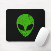 Alien Green Head ufo Science Fiction Extraterrestl Mousepad (Mit Mouse)