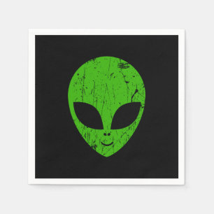 Alien Green Head ufo Science Fiction Extraterrestl Serviette
