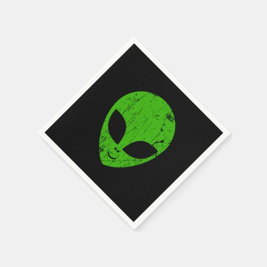 Alien Green Head ufo Science Fiction Extraterrestl Serviette (Ecke)