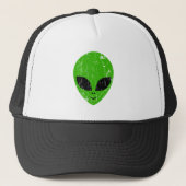 Alien Green Head ufo Science Fiction Extraterrestl Truckerkappe (Vorderseite)