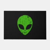 alien green head ufo science fiction extraterrestr fußmatte (Vorderseite)
