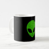 alien green head ufo science fiction extraterrestr kaffeetasse (Vorderseite Links)
