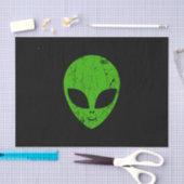 alien green head ufo science fiction extraterrestr seidenpapier (Handwerk)