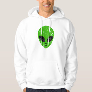 Alien Green Head Ufo Science Fiction Hoodie