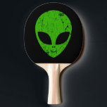 Alien Green Head Ufo Science Fiction Tischtennis Schläger<br><div class="desc">Alien Green Head Ufo Science Fiction Extraterrestrial Grunge Smile Face</div>