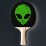 Alien Green Head Ufo Science Fiction Tischtennis Schläger<br><div class="desc">Alien Green Head Ufo Science Fiction Extraterrestrial Grunge Smile Face</div>