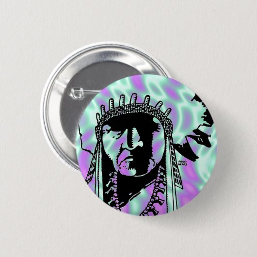 Alien Green, indischer Button (Vorne & Hinten)