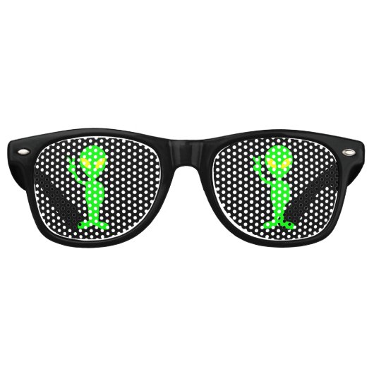ALIEN GREEN MAN UFO NOVELTY SUNGLASSEN SHADES PARTYBRILLE (Vorderseite)