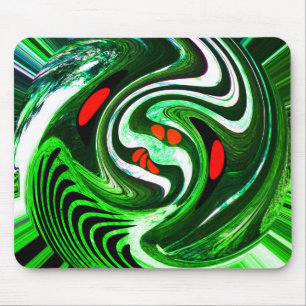 Alien Green Planet Art Mousepad