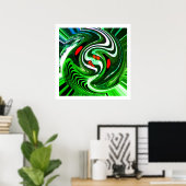 Alien Green Planet Art Poster (Heimbüro)