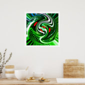 Alien Green Planet Art Poster (Küche)