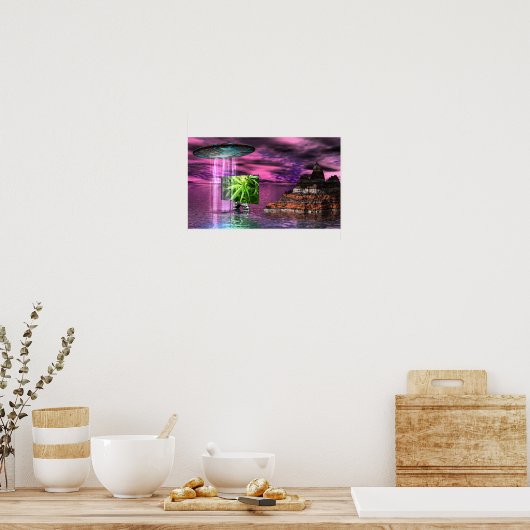 Alien Green Poster (Küche)