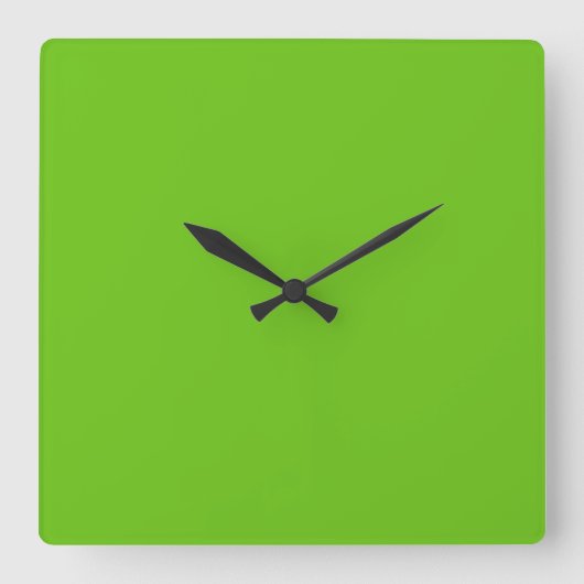 Alien Green Quadratische Wanduhr (Vorderseite)