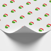 Alien Green Santa Geschenkpapier (Ecke)