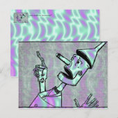 Alien Green, Tin Man Postcard Postkarte (Vorne/Hinten)