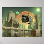 Alien green world poster (Vorne)