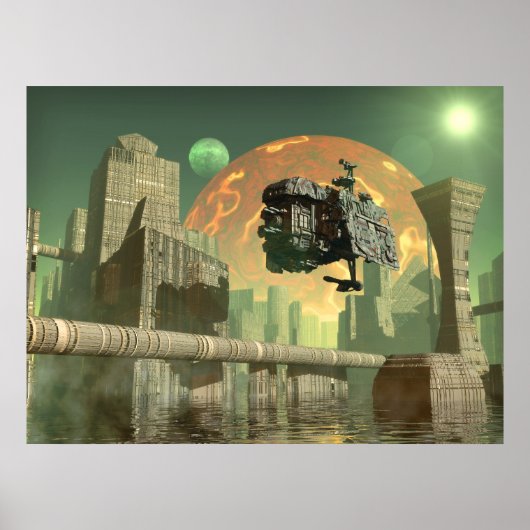 Alien green world poster (Vorne)