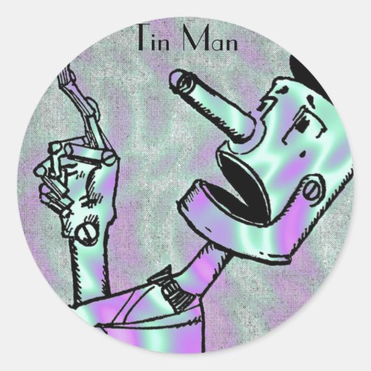 Alien Green, Zinn Man Sticker (Vorderseite)