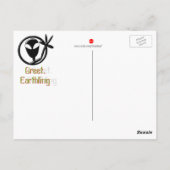 Alien Greet Earthling Fraktal Postkarte (Rückseite)