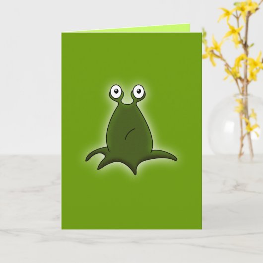 Alien Greeting Card Karte (Gelbe Blume)