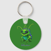 Alien Grille grün personalisierbar - Schlüsselanhänger (Vorderseite)