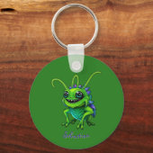 Alien Grille grün personalisierbar - Schlüsselanhänger (Vorderseite)