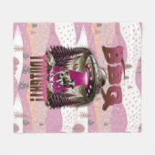 Alien GRILLEN Cow Abduction Joke Fleecedecke (Vorderseite (Horizontal))