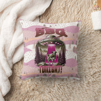 Alien GRILLEN Cow Abduction Joke Kissen