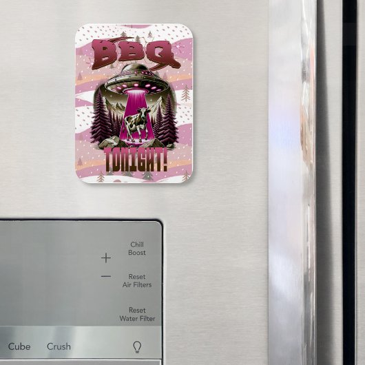 Alien GRILLEN Cow Abduction Joke Magnet