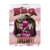Alien GRILLEN Cow Abduction Joke Magnet (Vertikal)