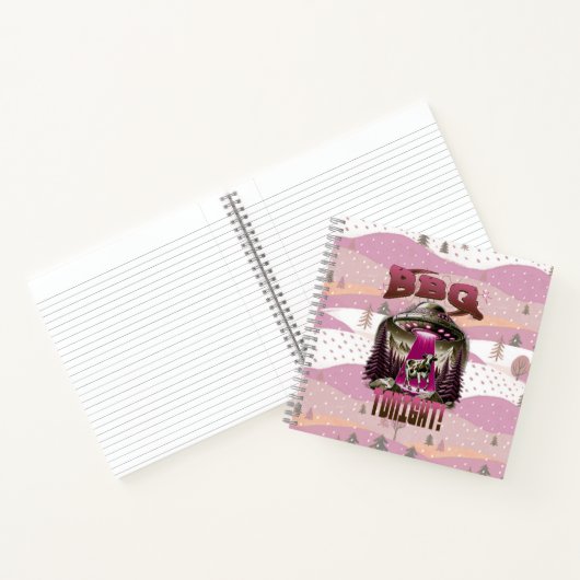 Alien GRILLEN Cow Abduction Joke Notizblock (Innenseite)