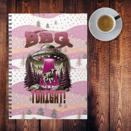 Alien GRILLEN Cow Abduction Joke Notizblock