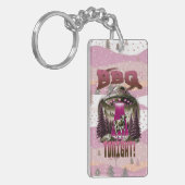 Alien GRILLEN Cow Abduction Joke Schlüsselanhänger (Vorderseite links)