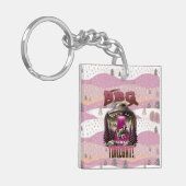 Alien GRILLEN Cow Abduction Joke Schlüsselanhänger (Vorderseite links)