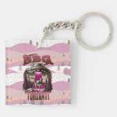 Alien GRILLEN Cow Abduction Joke Schlüsselanhänger (Rückseite)