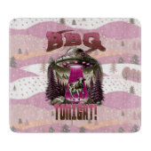 Alien GRILLEN Cow Abduction Joke Schneidebrett (Vorderseite)