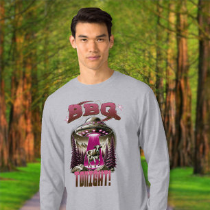 Alien GRILLEN Cow Abduction Joke T-Shirt