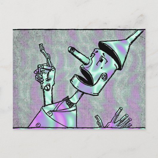 Alien Grün, Blechmann Postkarte (Vorderseite)