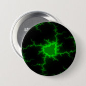 Alien Grüne Blitze in Pitch Black Button (Vorne & Hinten)